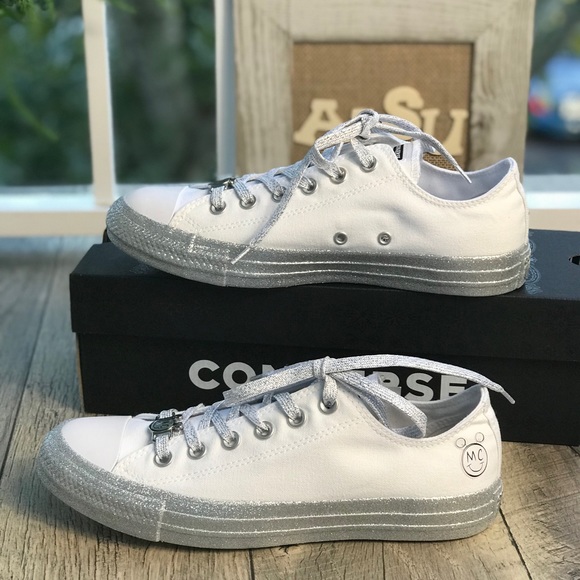 Conv&Miley Cyrus Ctas OX White/Silver Glitter W - Picture 3 of 8